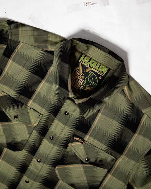 FULL METAL JACKET BAMBOO SHORT SLEEVE BUTTON UP - MENS